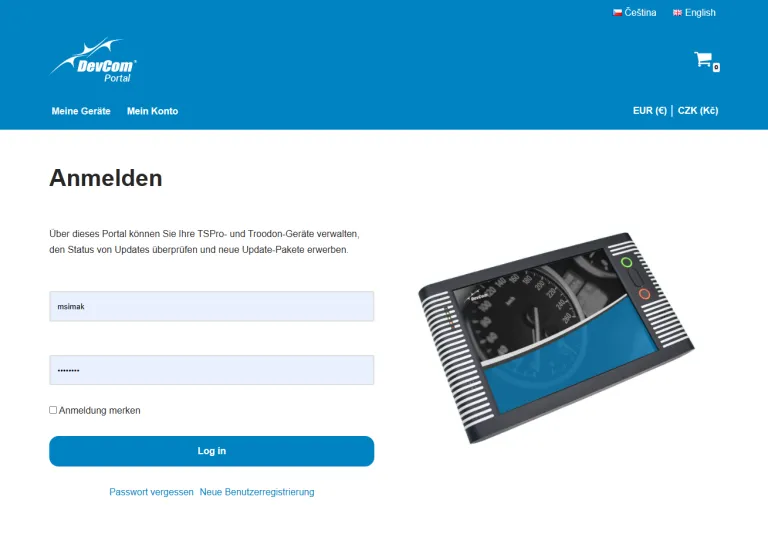 DevCom Portal Anmelden